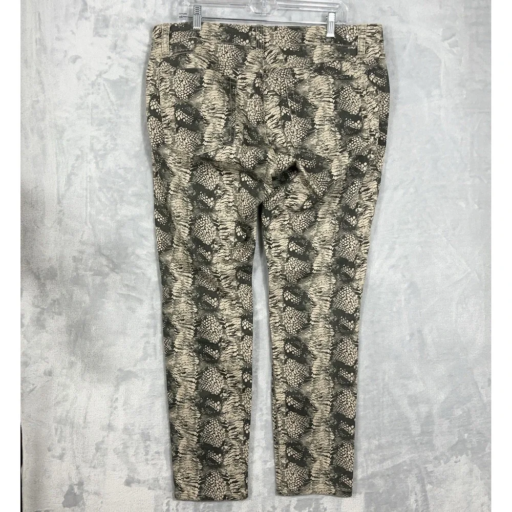 Cabi Womens Jeans‎ Diamondback Snakeskin Skinny Cotton Blend Style 958 Size 14